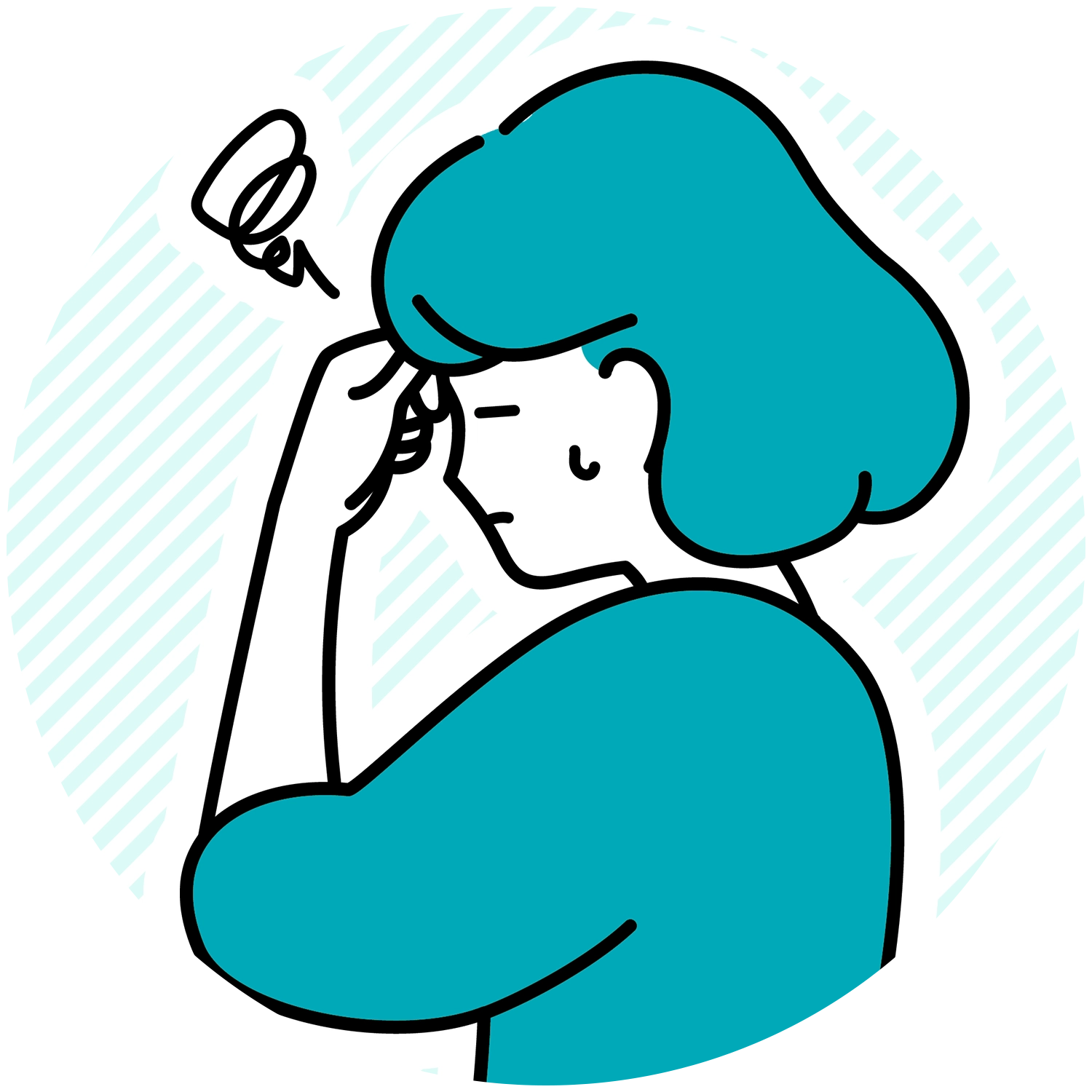眼精疲労イラスト