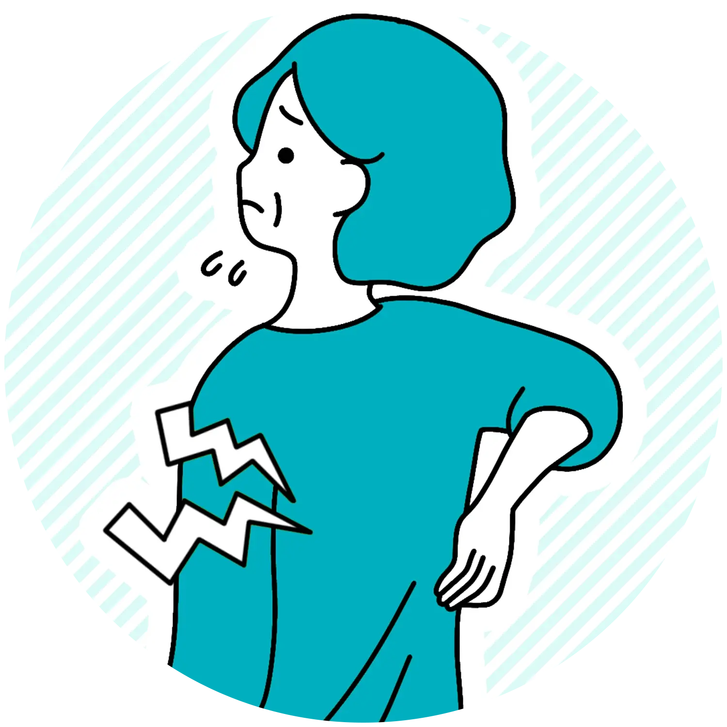 ぎっくり背中イラスト